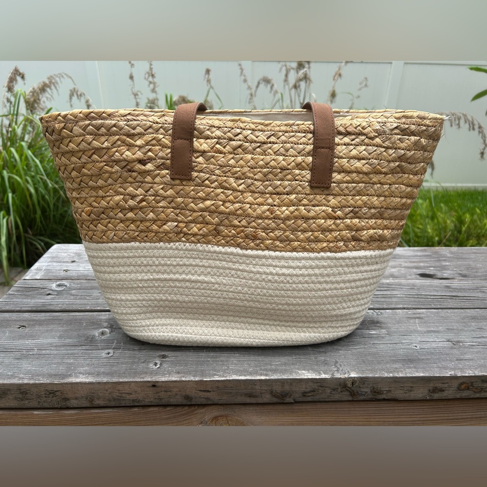 Straw & Rope Shoulder Tote - Picture 4 of 10